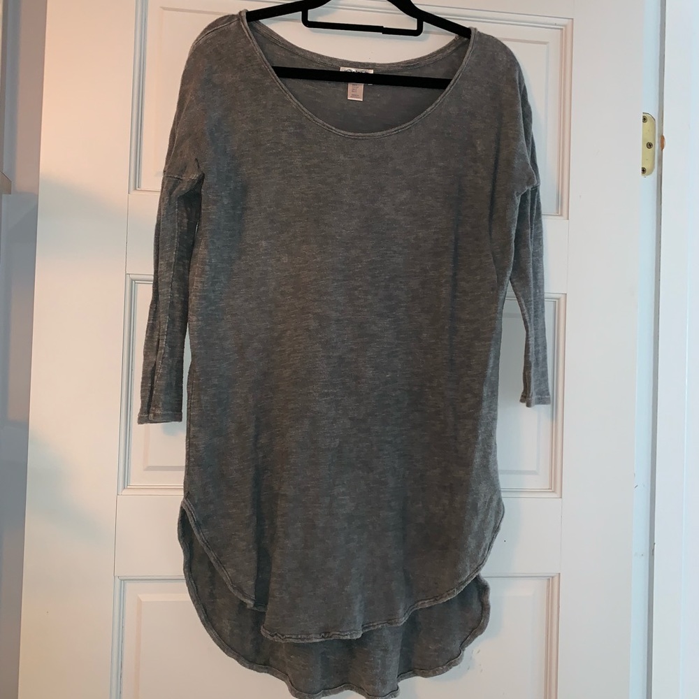 Distressed Kaisely grey long sleeve shirt